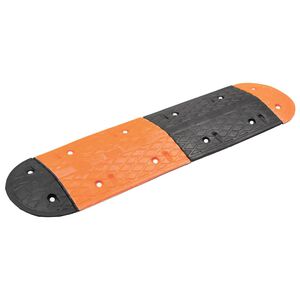 vidaXL Lomba 129x32,5x4 cm borracha preto e amarelo