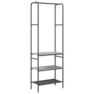 vidaXL Suporte para Roupas Sonoma cinzento 60 x 30 x 171 cm
