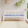 vidaXL Almofad&atilde;o p/ banco jardim 180x50x7 cm tecido oxford azul/branco