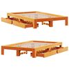 vidaXL Cama sem colch&atilde;o 120x200 cm madeira pinho maci&ccedil;a castanho-mel