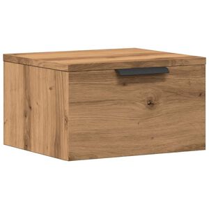 vidaXL Mesa de cabeceira de parede 34x30x20 cm cor carvalho artisiano