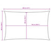 vidaXL Para-sol estilo vela tecido oxford retangular 5x8 m vermelho