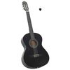 vidaXL Guitarra clássica para iniciantes 4/4 39" madeira tilia preto