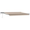 vidaXL Estrutura de Toldo Manual com LEDs Bege e Antracite 4,5 &times; 3 m