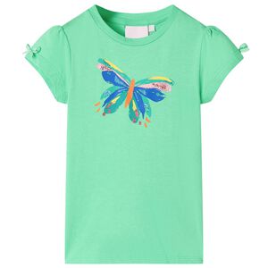 vidaXL T-shirt para crian&ccedil;a verde-claro 104