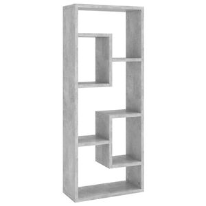 vidaXL Estante de parede 36x16x90cm derivados madeira cinzento cimento