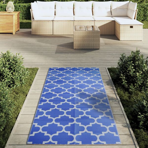 vidaXL Tapete de exterior 80x150 cm ARAKIL PP azul
