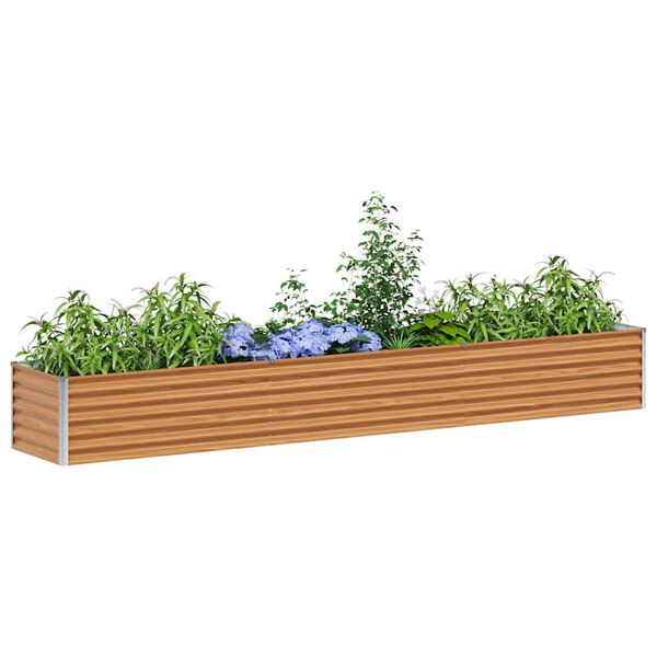 vidaXL Canteiro de jardim elevado 290 x 50 x 36 cm A&ccedil;o Galvanizado