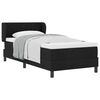vidaXL Cama Box com colch&atilde;o com cabeceira Preto 90 x 190 cm tecido