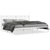 vidaXL Estrutura de cama com cabeceira 200x200 cm metal branco