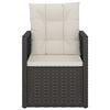 vidaXL 3 pcs conjunto lounge de exterior c/ almofad&otilde;es vime PE preto