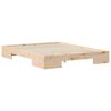 vidaXL Estrutura de cama de ch&atilde;o Castanho 140 x 200 cm