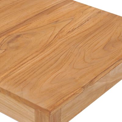 vidaXL Mesa de bar para jardim 60x60x105 cm madeira de teca maciça