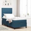 vidaXL Cama Box com colch&atilde;o Azul Escuro 90 x 200 cm tecido