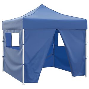 vidaXL Tenda dobr&aacute;vel 3 x 3 m azul com 4 paredes