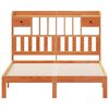 vidaXL Cama com estante sem colch&atilde;o 140x190 cm pinho maci&ccedil;o