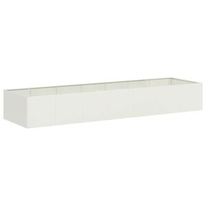 vidaXL Vaso/floreira 280x80x40 cm a&ccedil;o branco