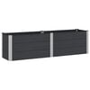 vidaXL Canteiro de jardim elevado Preto 200 x 50 x 54 cm alu.