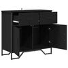 vidaXL Buffet com gaveta Carvalho Preto 79,5 x 35,5 x 74,5 cm