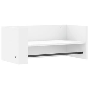 vidaXL Prateleira de parede 70,5x35x30,5cm derivados de madeira branco