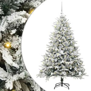vidaXL &Aacute;rvore de Natal Artificial Pr&eacute;-iluminada com Conjunto de Bolas