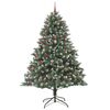 vidaXL Árvore de Natal Artificial com suporte Verde 140 x 140 x 210 cm