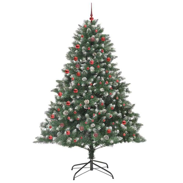 vidaXL Árvore de Natal Artificial com suporte Verde 140 x 140 x 210 cm