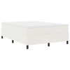 vidaXL Cama Box Creme e Branco 160 x 200 cm Tecido de Veludo Cotele