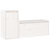 vidaXL M&oacute;veis de TV 2 pcs madeira de pinho maci&ccedil;a branco