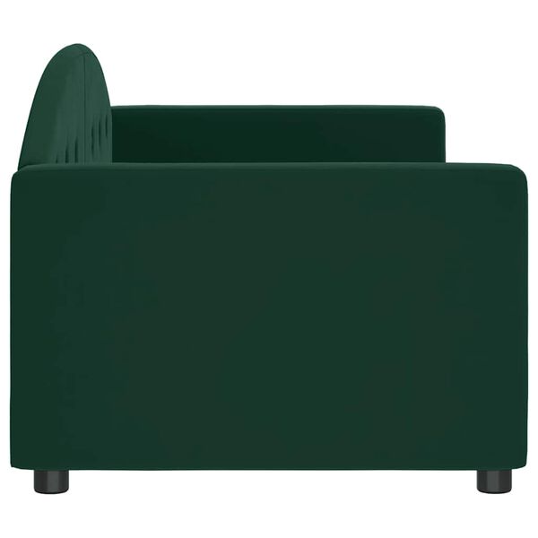 vidaXL Sof&aacute;-cama 80x200 cm veludo verde-escuro