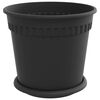 vidaXL Vasos de Plantas 6 pcs Preto &Oslash; 19 x 16 cm Pl&aacute;stico