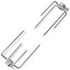 VidaXL Espetos de churrasqueira BBQ 2 pcs A&ccedil;o