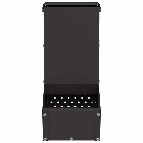 vidaXL Comedouro para Coelhos Preto 12,5 x 26 x 28,5 cm