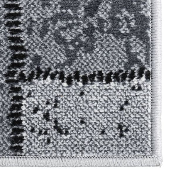 vidaXL Passadeira c/ padr&atilde;o de blocos 60x200 cm polipropileno cinzento