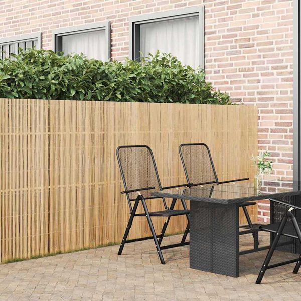 vidaXL Cerca de Bambu Castanho 600 x 150 cm Bambu