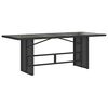 vidaXL 9 pcs conjunto de jantar p/ jardim c/ almofad&otilde;es vime PE preto