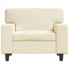 vidaXL Poltrona 60 cm couro artificial creme