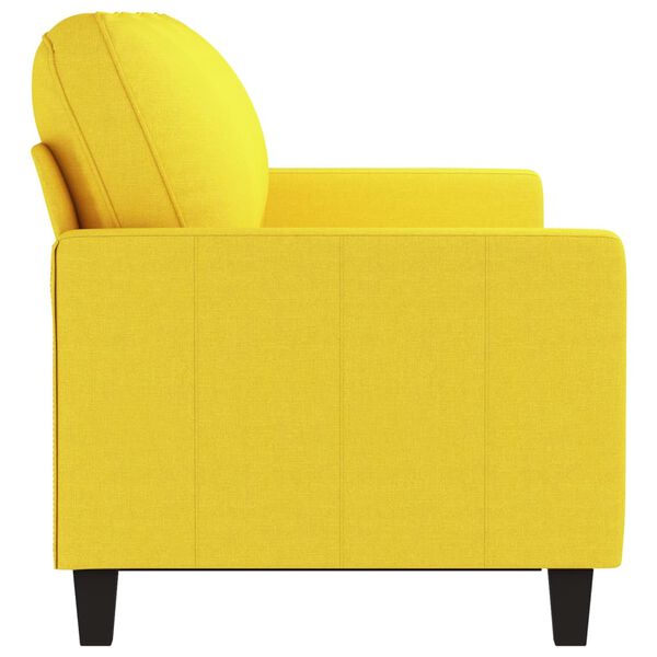 vidaXL Sof&aacute; de 3 lugares 180 cm tecido amarelo-claro