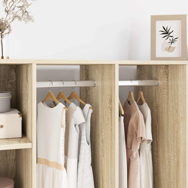 vidaXL Viga de Closet 2 pcs Prateado 764 x 15 x 29 mm Liga de Alum&iacute;nio