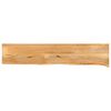 vidaXL Tampo de mesa c/ borda viva 180x40x3,8 cm mangueira maci&ccedil;a