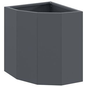 vidaXL Vaso de Canto Antracite 30 x 30 x 35 cm A&ccedil;o