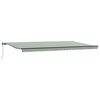 vidaXL Toldo retr&aacute;til Verde e Branco 600 &times; 350 cm Tecido e Alum&iacute;nio