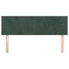 vidaXL Cabeceira de cama 2 pcs veludo 72x5x78/88 cm verde-escuro