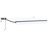 vidaXL Toldo retr&aacute;til manual com LEDs Branco e Antracite 2,5 x 2 m