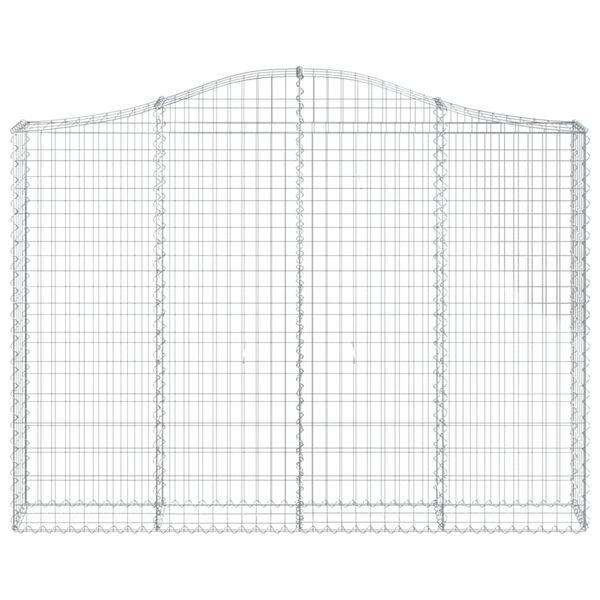 vidaXL Cestos gabi&atilde;o arqueados 7pcs 200x30x140/160cm ferro galvanizado
