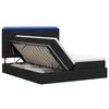 vidaXL Cama de Armazenamento LED com Colch&atilde;o Preto 180 x 200 cm Tecido