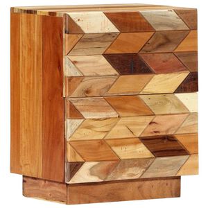 vidaXL Mesa de cabeceira 40x30x50 cm madeira recuperada maci&ccedil;a