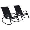 vidaXL Cadeiras de baloi&ccedil;o para jardim 2 pcs textilene preto
