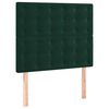 vidaXL Cama box spring c/ colch&atilde;o/LED 90x190 cm veludo verde-escuro