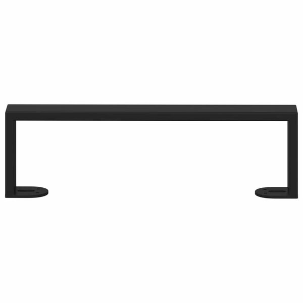 vidaXL P&eacute;s de M&oacute;veis 12 pcs Preto 34,1 x 4 x 10 mm Ferro